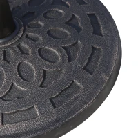 Outsunny Pied de Parasol Base de lestage Parasol Rond résine Imitation Fonte Motif Rosace Ø 49 cm Poids Net 14 Kg Bronze(m-9)