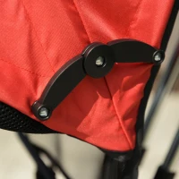 HOMCOM Tricycle Enfant évolutif Pare-Soleil Pliable Canne télescopique Amovible 92 x 51 x 110 cm Acier Rouge Noir(m-9)