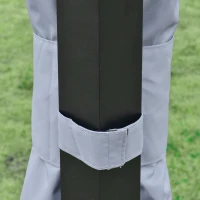 Outsunny 4 x 3(m) Garden Gazebo, Outdoor Pavilion Canopy Aluminum Party Tent Shelter with Curtains and Netting Sidewalls, Grey(m-9)