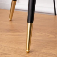 HOMCOM Lampe de bureau lampe de chevet aspect élégant et moderne avec abat-jour en bol doré et base de trépied noir pour chambre à coucher bureau salle d'étude(m-8)