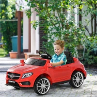 HOMCOM Coche Eléctrico para Niño 3+ Años Automóviles Infantiles Mercedes Benz GLA con Mando a Distancia MP3 USB Luces y Sonidos Apertura de Puerta Carga 30kg 100x58x46cm(m-2)