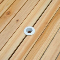 HOMCOM Table de Camping Jardin Pique-Nique Pliante en Bois avec 4 sieges(m-9)