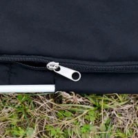 Outsunny Housse de protection imperméable pour parasol droit avec fermeture éclair et cordon de serrage polyester oxford noir(m-6)