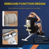 HOMCOM 2-IN-1 Core Abdominal Ab Trainer Sit Up Bench with LCD Screen, Adjustable Fitness Crunch Machine for Home GYM(m-5)