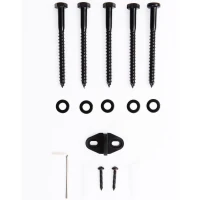 HOMCOM 200 cm Herraje para Puerta Corredera de Madera Kit de Accesorios Guía de Riel con Tornillos Carga Máx. 90 kg Acero al Carbono Marrón(m-5)