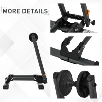 HOMCOM Foldable Bicycle Storage Stand Bike Cycle Floor Parking Rack Wheel Holder Fit 20-29 inch Bikes Indoor Home Garage(m-6)