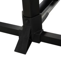 HOMCOM Râtelier vélo range vélo avec fixations hauteur réglable dim. 66L x 56I x 63-77,5H cm métal PP noir(m-9)