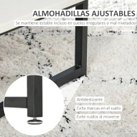 HOMCOM Mesa de Centro para Salón Moderna con Estante Abierto Cajón y Patas Elevadas Mesa Auxiliar para Sala de Estar Oficina 106x48x43 cm Blanco(m-5)