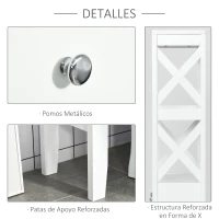 kleankin Estantería para Baño sobre Inodoro WC Lavadora Mueble con 3 Estantes y 2 Cajones con Dispositivo Antivuelco 60x20x165 cm Blanco(m-5)