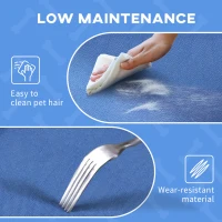 PawHut Raised Dog Bed Cat Elevated Lifted Portable Camping w/ Metal Frame Blue (Medium)(m-6)