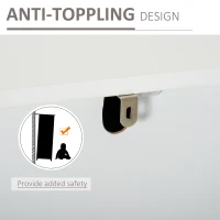 HOMCOM Modern Storage Cabinet, Bedside Table, Sideboard Home Organizer with Doors and Drawer for Bedroom & Living Room(m-6)