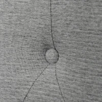HOMCOM Tête de lit capitonnée - tête de lit rembourrée - dim. 150L x 120H cm - épaisseur 7 cm - MDF Coton Polyester Gris(m-4)