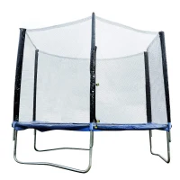 HOMCOM Cama Elástica Ø244cm + Red de Seguridad Set Trampolín para Jardín Carga Máx. 100Kg Azul y Negro(m-1)