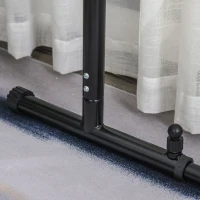 HOMCOM Barras Paralelas Ancho Ajustable Dip Station para Calistenia y Entrenamiento Gimnasio con Asas Antideslizantes de Acero 94-102x62x73 cm Negro(m-9)