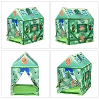 HOMCOM Tente Enfant Tente de Jeu dim. 93L x 69l x 103H cm 2 Portes Polyester Vert(m-8)