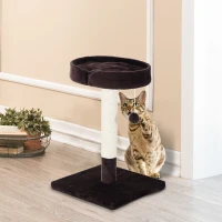 PawHut 70cm Height Cat Tree for Indoor Cats Scratching Post Furniture Pet Play Area Activity Center Kitten Climbers Climbing Exercise w/ Hanging Toy & Cushion(m-10)