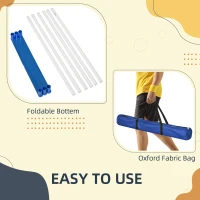 PawHut Dog Agility Equipment Training Adjustable Obstacle Course Set with 6 Weaves Poles Storage Bag for Pet Outdoor Games Exercise(m-5)