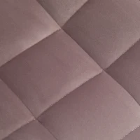 HOMCOM Conjunto de 2 Sillas de Comedor Tapizadas en Terciopelo Acolchadas con Patas de Metal de Estilo Nórdico y Vintage 46x58,5x85,5 cm Rosa(m-9)