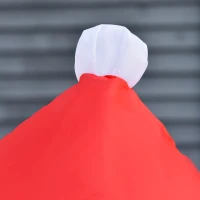 HOMCOM Papá Noel Inflable con Saco de Regalos con Luces LED e Inflador Eléctrico Decoración Navideña para Exteriores Interiores 110x95x150 cm Multicolor(m-9)