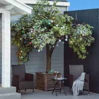 Outsunny 4-Pack Garden String Lights, Total 70ft 80 LED Globe Lights, Hanging Festoon Lights for Outdoor/Indoor, Party, Festival Decor(m-7)