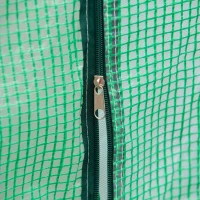 Outsunny Serre Pop-up - Serre de Jardin Pop-up - Porte + 2 fenêtres zippées enroulables - dim. 2,4L x 2,4l x 2,4H cm - Sac Transport Inclus - PE Vert(m-9)