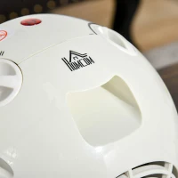 HOMCOM Small Table Top Space Heater, Ceramic Electric Heater with 2 Heat and Fan, Adjustable Temperature, Tip-Over & Overheating Protection, 900W/1500W(m-8)