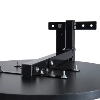 HOMCOM Punching Ball Poire de Vitesse Boxe avec Support Plateau tournant Composite Acier revêtement synthétique Rouge Noir(m-9)