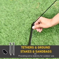 HOMCOM 8FT Inflatable Christmas Tree w/ Star and Multicolour Decorations LED Lighted Indoor Outdoor Home Decor for Garden Lawn Party Prop White(m-7)