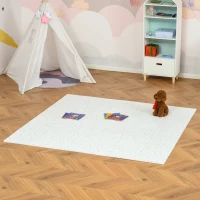 HOMCOM Alfombra Puzzle para Bebés 36 Piezas 31,5x31,5 cm Juego Rompecabezas Infantil Modelo Estrellas de Espuma EVA Área de Cobertura 3,24 m² Blanco(m-2)
