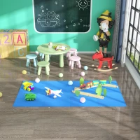 HOMCOM Alfombra Puzzle para Niños 8 Piezas Alfombrillas de Juego Espuma EVA con Área de Cobertura 2,88 m² No Tóxica 60x60x1,2 cm Azul(m-8)