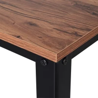 HOMCOM Mesa de Consola Industrial Mesa de Entrada con Estante Inferior de Malla Metálica Carga 30 kg 101x35x80cm Marrón y Negro(m-8)