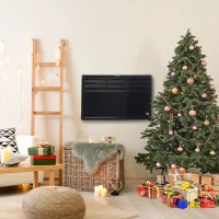 HOMCOM POWER Convector Radiator Freestanding or Wall-mounted Heating with 2 Heat Settings Safety Cut-Off, Black(m-10)