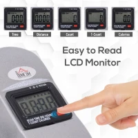 HOMCOM Mini Exercise Bike, Portable Pedal Exerciser, Under Desk Bike with LCD Display for Legs and Arms Training, Silver Tone(m-6)