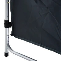 Outsunny 4ft Folding Picnic Table Portable Adjustable Camping Table Aluminum Outdoor Dining w/ Storage Underneath(m-9)