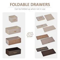 HOMCOM 5-Drawer Dresser Tower 3-Tier Storage Organizer with Steel Frame Wooden Top for Bedroom Hallway Closets(m-4)