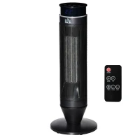 HOMCOM 21 Inch Space Heater, 1000W/2000W Ceramic Electric Heater and Fan, Overheating & Tip-Over Protection, 8H Timer, 42° Oscillation, Portable Heater for Home(m-11)