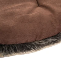 PawHut Panier chat lit chat cosy grand confort  44L x 44l x 67H cm coussin moelleux inclus osier beige marron(m-8)