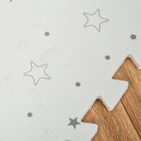 HOMCOM Alfombra Puzzle para Bebés 36 Piezas 31,5x31,5 cm Juego Rompecabezas Infantil Modelo Estrellas de Espuma EVA Área de Cobertura 3,24 m² Blanco(m-8)
