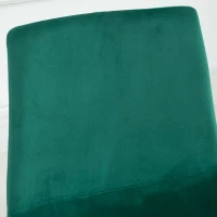 HOMCOM Chaise design pivotante 360° - chaise velours vert(m-6)