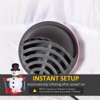 HOMCOM 6FT Christmas Inflatable Skiing Snowman Holiday Yard Lawn Decoration with LED Lights, Indoor Outdoor Blow Up Décor(m-6)