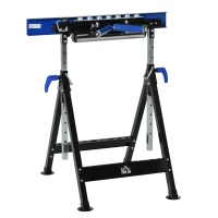 HOMCOM Multi-Function Workbench Ball Support Stand Roller Trestle, Height Adjustable(m-11)