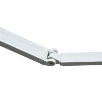 Outsunny Toldo de Pared Manual con Manivela Toldo para Balcón Ángulo Ajustable para Exterior Jardín Terraza 3x2,5m Blanco(m-8)