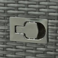 Outsunny Six-piece Outdoor Rattan Dining Set, with Reclining Armchairs - Orange(m-8)