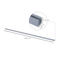 Homcom Kit Feronerie Rustic – 6 Piese pentru Usi Glisante din Lemn(m-3)