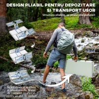 Outsunny Masa de camping pliabila portabila argintiu(m-5)