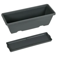 Outsunny 5-Tier Vertical Raised Garden Planter with 5 Container Boxes, Outdoor Plant Stand for Vegetable Flowers, Grey(m-8)