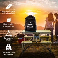 Outsunny Masa de camping pliabila portabila argintiu(m-7)