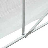 Outsunny Sera pentru grădină cu acoperiș din PE cu țevi din fier, alb, 3,5x3x2m(m-10)