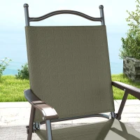 Outsunny Set of Two Folding Garden Chairs, with Fabric Mesh Seats - Dark Brown(m-9)