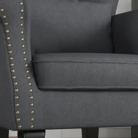 HOMCOM Chesterfield-Style Accent Chair - Grey(m-7)